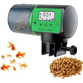 Automatic Fish Feeder for Aquarium, 200ML Large Capacity Auto Food Dispenser with Timer Display for Small Tank, Big Aquariums & Pond
