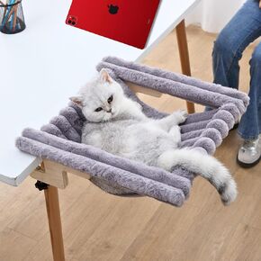 سرير Cat Desk - سرير قطة DESK Premium for Desk Mount ، مثالي كمرفق سرير القط أو بثم القط المكتبي ، سرير قطة على سطح المكتب المثالي للقطط حتى 35 رطلاً