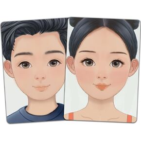 DELORIGIN 2pcs Face Painting Practice Board A4 Reusable Makeup Painting Women Practice Board Painting Exercise Template Stage Makeup Painting Tool Facial Painting Supplies for Makeup Beginner