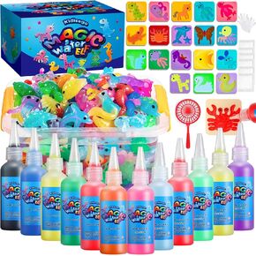 Aqua Fairy Water Gel Kit for Kids, Magic Water Elf Toy Kit with 12 Colors Magic Gel, Aqua Fairy kit with 18 Shape Molds, Crate Your Own Magic Elf Kit Water Pets Craft Kits for Kids