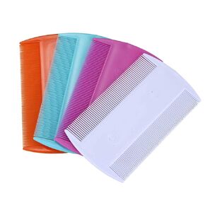 4Pcs Lice Combs, Double sided Pet Combs, Cat Dog Pet Grooming Fine Tooth Hair Combs Pet Supplies