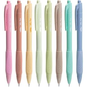 Mr. Pen- Retractable Gel Pens, 8 Pack, Black Ink, Soft Grip, Soft Pastel Barrel Gel Pens Fine Point 0.5mm, Retractable Pens, Cute Pens, Gel Ink Pens, Aesthetic Pens for Journaling Fine Tip Pens