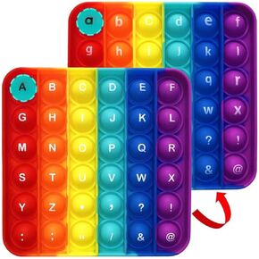 Alphabet Popper (1 Pack) Fidgety Toy, ABC Letter Learning & Educational Popper Uppercase Lowercase Matching Game, Stress Relief Sensory Popping Game, Preschool Montessori Toy for Classroom