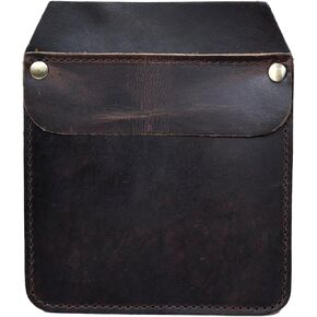 Large Pocket Protector Genuine Buffalo Leather Pen Holder Pouch Organizer for Shirts, Lab Coats, Pants - Multi-Purpose - Holds Pens, Pencils, tools and Notes for School, Office