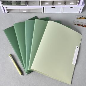 BAYTORY 5Pcs Clear Report Covers with Swing Clip, Report Folder for A4 & Letter Size Paper, Plastic Folders with Clip, Presentation Binder for School Business (Transparent Single Clip)