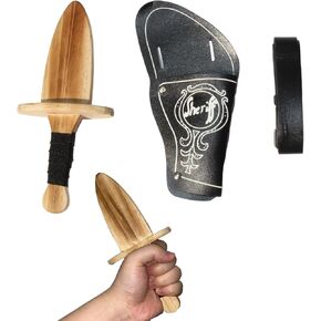 Children's toy wooden sword stage performance prop belt fanny pack, mini
