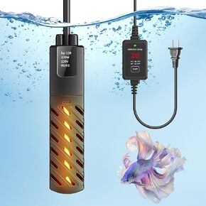 Mini Aquarium Heater, 30w Small Fish Tank Heater, with Digital Led Controller and Removable Protective Cover, for 1-5 Gallons Fish Tank Heater