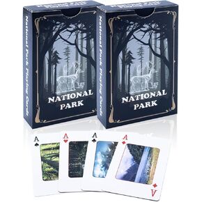 2 Decks National Park Playing Cards, National Parks Cards Game, National Park Flash Cards, National Park Poker Cards, National Park Deck of Cards, National Park Flashcards, Nature Themed Gifts Cards