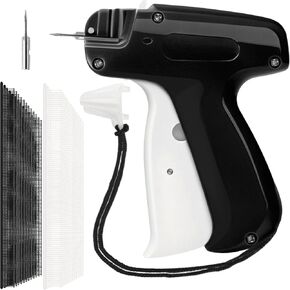 Mini Stitch Gun for Clothes, Micro Tagging Gun Kit with 3000 Micro Fasteners(White & Black) and 2 Fine Metal Steel Needles, Quick Clothing Fixer, Not Easily Jam(Black)