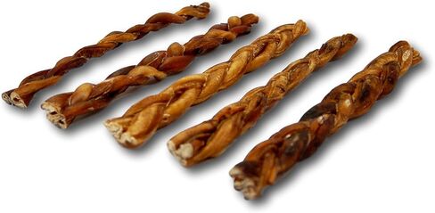 Top Dog Chews-12 "عصي البلطجة المضفر (10 حزمة) ، و 10 ٪ من عصي البيتزم الطبيعية ، ومضغ الكلاب طويلة الأمد ، وعلاج الكلاب الصحية منخفضة الدهون الغنية بالبروتين in Kuwait