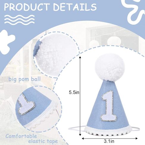 Boy/Girl 1st Birthday Hat - Baby First Birthday Party Decorations,One Party Hat For Boys/Girls in Kuwait