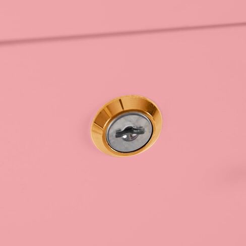 Lavish Home 2 Drawer File Cabinet - Filing Cabinet with Lock - Rolling File Cabinet for Under Desk Storage - Wood Filing Cabinet for Home or Office Organization (Pink) in Kuwait