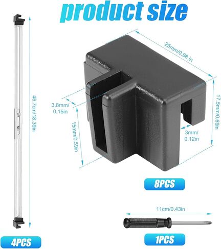 13pcs File Cabinet Rails Set, 4 Adjustable File Cabinet Rails and 8 Hanging File Rail Clips 1 Phillips Screwdriver Cabinet Dividers File Bars Hanging File Folder Frame for School Office in Saudi Arabia