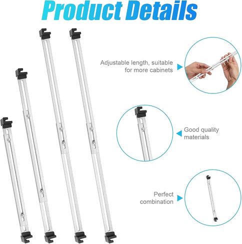 13pcs File Cabinet Rails Set, 4 Adjustable File Cabinet Rails and 8 Hanging File Rail Clips 1 Phillips Screwdriver Cabinet Dividers File Bars Hanging File Folder Frame for School Office in Saudi Arabia