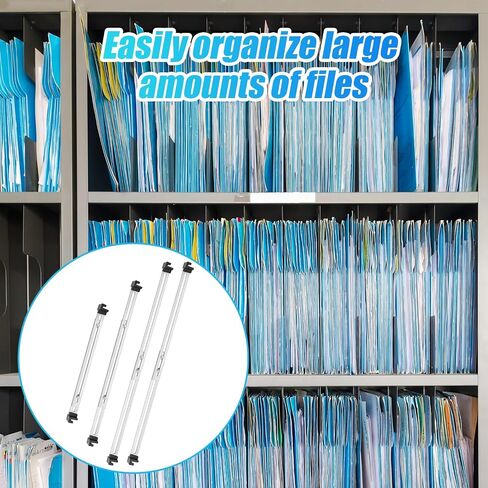 13pcs File Cabinet Rails Set, 4 Adjustable File Cabinet Rails and 8 Hanging File Rail Clips 1 Phillips Screwdriver Cabinet Dividers File Bars Hanging File Folder Frame for School Office in Saudi Arabia