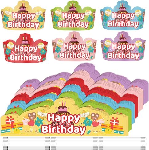 Birthday Crowns for Classroom Birthday Party Hats Paper Birthday Hat Crowns for Teachers School Classroom in Saudi Arabia