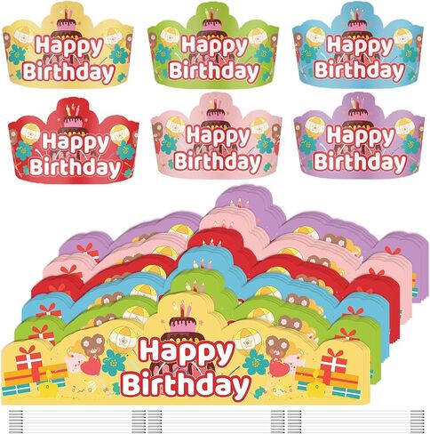 Birthday Crowns for Classroom Birthday Party Hats Paper Birthday Hat Crowns for Teachers School Classroom in Saudi Arabia