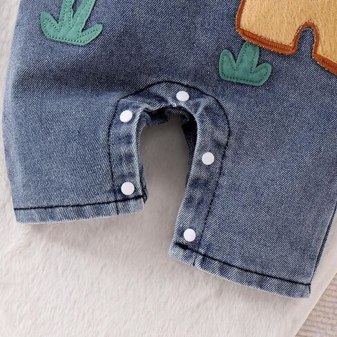 Baby Boy Clothes Newborn Striped Romper Summer Outfits + Infant Cartoon Animals Jeans Suspender Overalls 0-18 Months in Kuwait