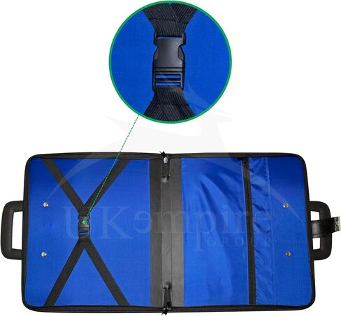 Masonic Past Master Apron Case – Machine Embroidered (Black Leather), MM Provincial Size | Freemason Carrying Bags in Kuwait