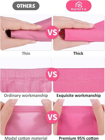 Ruisita 6 قطع من شورتات الدراجة للفتيات شورتات الرقص المسامية، شورتات الملعب، شورتات السلامة، شورتات اليوغا in Kuwait