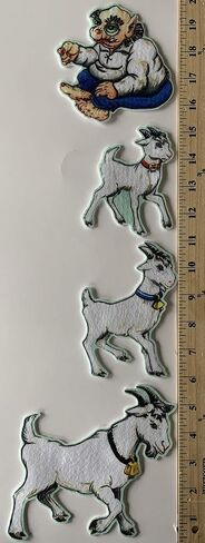 شعرت ثلاثة من Billy Goats Gruff Precut Figures Flannel Board Story Play Time Story (كبير) in Kuwait