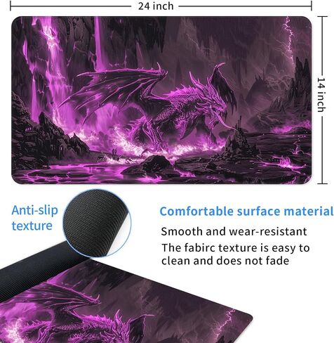 Playmat for MTG ، Game Mat 24 × 14 بوصة ، مع أكياس تخزين مجانية ، TCG و Poard Game Mat للبطاقات ، مثالية لعشاق لعبة الورق ، رائد الفضاء ديناصور in Kuwait