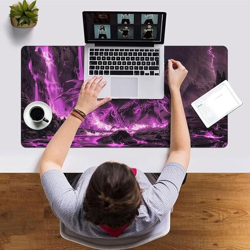 Playmat for MTG ، Game Mat 24 × 14 بوصة ، مع أكياس تخزين مجانية ، TCG و Poard Game Mat للبطاقات ، مثالية لعشاق لعبة الورق ، رائد الفضاء ديناصور in Kuwait