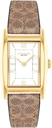 Coach Reese Women's Watch - 2H Quartz Tank Watch with Genuine Leather Strap - Water Resistant 3 ATM/30 Meters - Premium Fashion Timepiece for Everyday Style - 24mm in Saudi Arabia