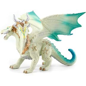 RECUR Bright Dragon Action Figurine, White Dragon Toys for Boys Girls Kids, RPG Figures Miniatures for Tabletop Display & Roleplaying, Collectors Toy Age 3 +