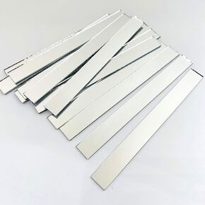 50 Pcs 1/2'' x 5'' Rectangle Mirror Tiles Glass Mosaic Shapes (1/2'' x 5'')