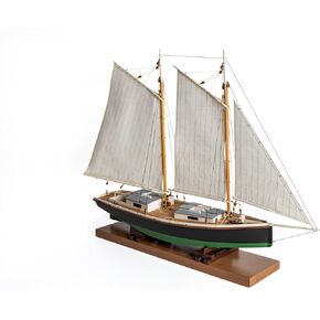 Midwest Sharpie Schooner Model Ship Kit, 1:32 Scale – Wooden Sailing Ship Building Kit for Adults – DIY Woodcraft Assembly Kit