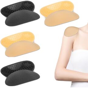 8PCS Reusable-Shoulder/Clear Enhancer-Shoulder Pads, Women/Silicone Shoulder Anti-Slip, Light Color Shoulder Pads Silicone Invisible Shoulder Pads for Women Clothing