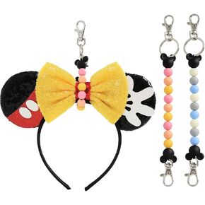 2PCS Mouse Ear Holder for Backpack Bead Lanyard Keychain Headband Hanging Display Decor Hair Accessories Holder