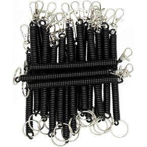 StayMax Retractable Coil Springs Keychain Coil Cord Keychain Holder Spring Coil Lanyard 20 Pack