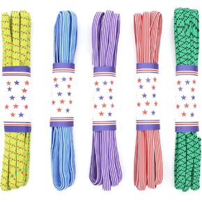 5 Rolls 1/4 Inch Elastic Band for Sewing, 22 Yards Colored Bilayer Thin Elastic for Sewing Waistband and Pants Waist, Elastic Bands for Crafts