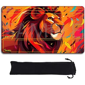 Lorcana Playmats Compatible TCG 24x14 Inches Gaming Mat, Non-Slip Rubber with Zones Play Mat and Free Storage Bag (DIS40)