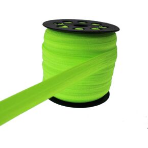 Neon Green Fold Over Elastic 5/8 inch 15mm Elastic Bands for Sewing 40 Yards Wide Elastic Headbands Stretchy Ribbon for Crafts-Elastic Straps Trim for Girls Hair Ties-Bow-DIY Projects-Clothes