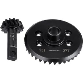 Steel Front Rear Differential Diff Gear Bevel Gear Upgrade Parts for Tra-xxas 1/10 Slash 4X4 RC Cars Accessories (Front-)