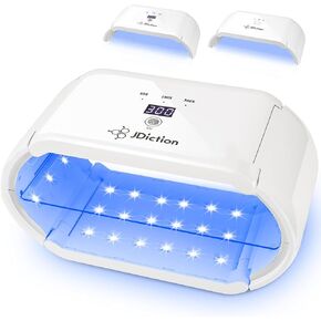 JDiction UV Light for Resin, Wireless UV Resin Lamp with 48 LED Beads, Long Time Setting (1min, 3min, 5min, 10min), Rechargeable 48W Powerful Cordless Curing Tool for Jewelry Making Crafts