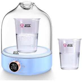 LET’S Resin Upgraded Resin Bubble Remover, Eliminate 99% Bubble in 5-9 Minutes, 99Kpa with Digital Display，Bigger Capacity, Auto Vent, Timer for Epoxy Resin Casting, Resin Art Crafts, Jewelry Making