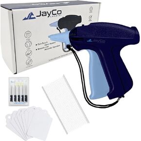 طقم Jayco Standard Tagging Gun (وليس غرزة بندقية) - تشمل مسدس مرفق العلامة القياسي ، 6 إبر فولاذية ، 1000 PCS 2 "Barbs و 200 PCS علامات السعر الأبيض للملابس ، بيع متجر البيع بالتجزئة مرآب