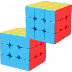 Speed ​​Cube 3x3x3 ، 2Pack Nice Meilong 3C Cube Solid Color 3D Guzzle ، بسرعة وسلسة ، مع شعور جيد ،