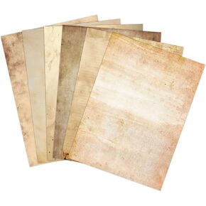 100GSM Vintage Parchment Printer Paper Set - 48 Sheets Antique A4, 8.3 x 11.2 inches, Double-sided Aged Look for Writing, Crafting, Scrapbooking, Invitations, Certificates, Artistic Projects