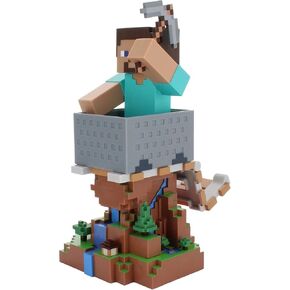 Exquisite Gaming: Minecraft: Steve - Cable Guys Original Controller & Phone Holder, Collectible Device & Gaming Stand, Officially Licensed Figure