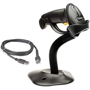 Square Stand, Square Register, Square Terminal Compatible Barcode Scanner | Zebra (Symbol) LS2208 Barcode Scanner with Hands-Free Stand and USB Cable
