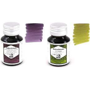 Rohrer & Klingner - 50ml Bottle Fountain Pen Ink Set - 2X Bottles - Alt-Goldgrun & Scabiosa