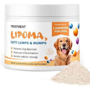 Dog Lipoma Treatment, L-Carnitine Supplement for Dogs, Relives Buddy Lipomas, Helps Shrink Fatty Lumps and Bumps, Boosts Energy and Vitality, Guard Overall Health