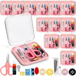 Solsew 24 Pack Mini Sewing Kit Bulk Mini Travel Sewing Kit Portable Sewing Kit Sewing Box Kit Beginner DIY Sewing Supplies for Home Traveler Adults Beginner Emergency Kids