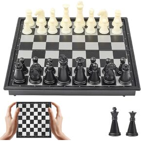 Travel Chess Set Magnetic Portable Folding Chess Board - Small Mini Pocket Chess Set (X-Small / 5.9 Inch)