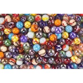 SET OF 48 ASSORTED BULK - 1/2" PEEWEE MARBLES